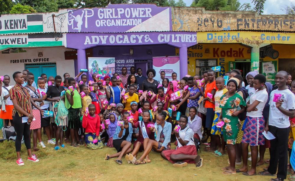 Group of young women at a GIRLPOWER organization event
